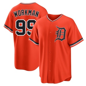 Youth Detroit Tigers Gage Workman Replica Orange Alternate Jersey
