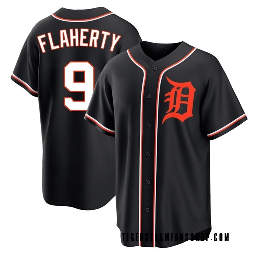 Youth Detroit Tigers Jack Flaherty Replica Black Fashion Out Jersey