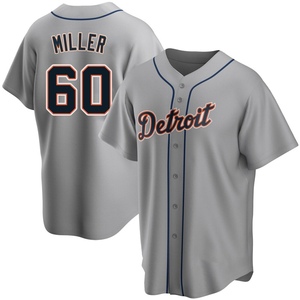 Youth Detroit Tigers Jake Miller Replica Gray Road Jersey