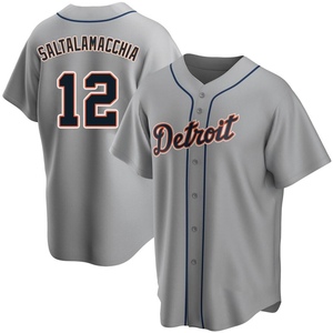 Youth Detroit Tigers Jarrod Saltalamacchia Replica Gray Road Jersey