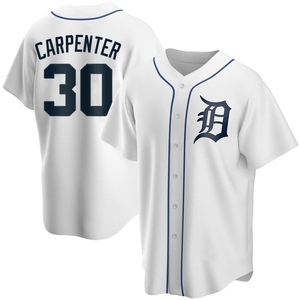 Youth Detroit Tigers Kerry Carpenter Replica White Home Jersey