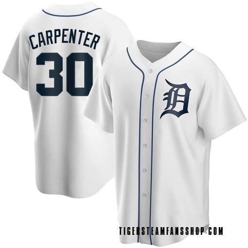Youth Detroit Tigers Kerry Carpenter Replica White Home Jersey