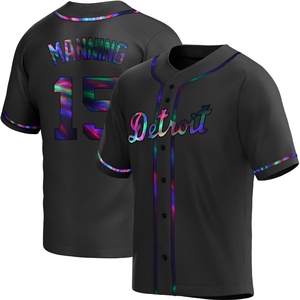 Youth Detroit Tigers Matt Manning Replica Black Holographic Alternate Jersey