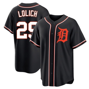 Youth Detroit Tigers Mickey Lolich Replica Black Fashion Out Jersey