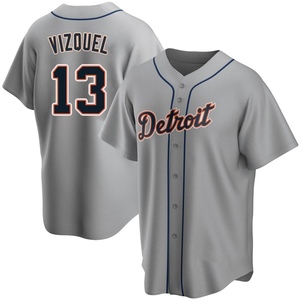 Youth Detroit Tigers Omar Vizquel Replica Gray Road Jersey