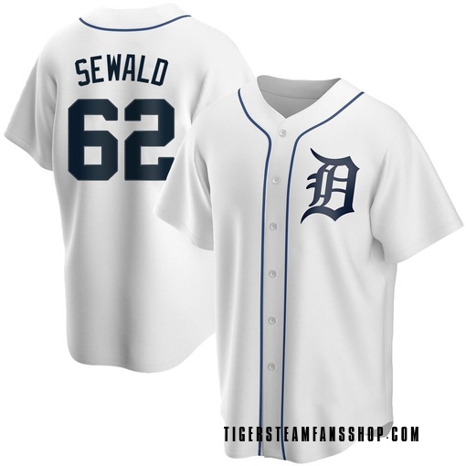 Youth Detroit Tigers Paul Sewald Replica White Home Jersey
