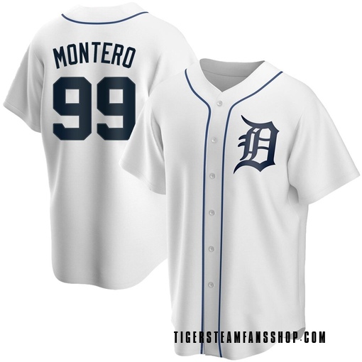 Youth Detroit Tigers Rafael Montero Replica White Home Jersey