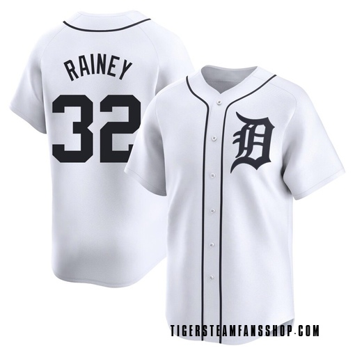 Youth Detroit Tigers Tanner Rainey Limited White Home Jersey