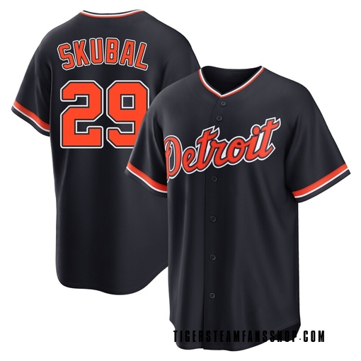 Youth Detroit Tigers Tarik Skubal Replica Navy Alternate 2nd Jersey