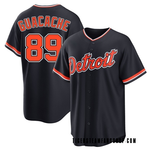 Youth Detroit Tigers Xiomer Guacache Replica Navy Alternate 2nd Jersey